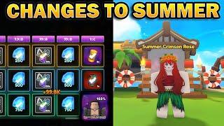 Changes To Summer World, 24 Hour Event End & More  in Anime Champions Simulator