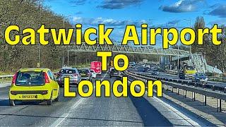 London HDR 4K | Driving Downtown - Gatwick to London | London Driving tour -2022