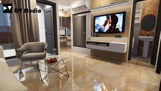 Drawing room Interior | 20x45 House Plans || DV Studio