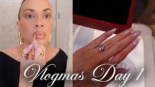 VLOGMAS DAY 1: Engagement ring shopping, holiday prep, decorations & gift guide