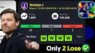 100% Reach Division 1 In eFootball 2025 Mobile || Best Formation Settings eFootball 2025 