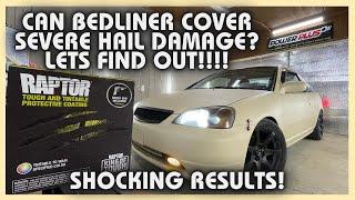 COVERING HAIL DAMAGE WITH BEDLINER? DOES IT WORK? SHOCKING RESULTS CHECK IT OUT!!