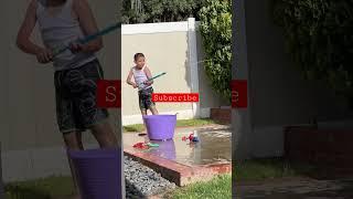 @AydenandDelilah  Getting Wet With The Water  #shorts #kidsplayingoutside #youtubeforkids