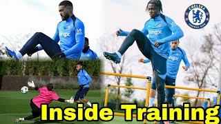 FIVE THINGS SPOTTED AT CHELSEA TRAINING TODAY Reece James,Lavia & Nkunku | Maresca Tactics,Mudryk