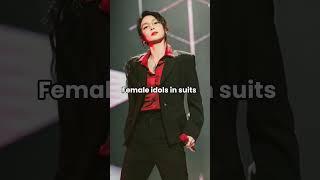 Female idols in suits V's Dresses  #aesthetic #kpop #style #shorts