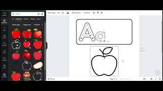 create alphabet tracing letters worksheet using canva