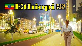 የቦሌው ኮሪደር ልማት ያመጣው ገራሚ ለውጥ | Addis Ababa Walking Tour  Bole @Night  Ethiopia [4K]