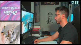  LIVE - Dopamine detox  - 10 HOURS STUDY WITH ME | 10-min break