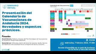 Presentación del Calendario Vacunaciones Andalucía