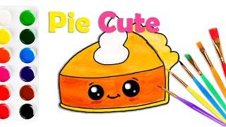 How to Draw a Slice of Pie Cute and Easy / Kids Creative Drawing