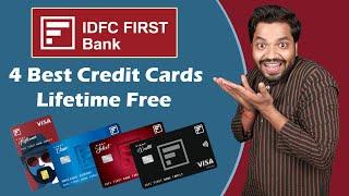 IDFC First Bank 4 Best Lifetime Free Credit Cards | IDFC Millennia Vs Classic Vs Select Vs Wealth
