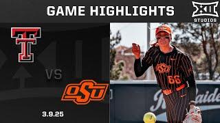 Oklahoma State vs. Texas Tech (3.9.25) Highlights | 2025 Big 12 Softball