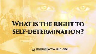 What is the right to self-determination?