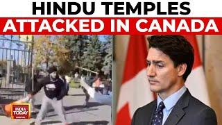 Two Hindu Temples Attacked by Pro-K Terrorists in Canada | India Today News