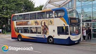 Stagecoach northampton ADL ENVIRO 400 MX06 - XAK 19010 on route 1 to town centre.