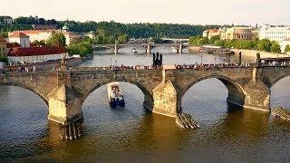 Charles Bridge in Prague by Drone