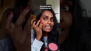 BEST AFFORDABLE PINK BLUSH ON BROWN SKIN?  #shorts #makeup #makeupshorts #indianmakeup #darkskin