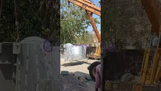 hydraulic #Power #Press 3unloading and #shifting 9 ton #weight to #hydra #crane