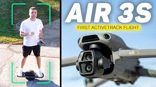 DJI Air 3S First FULL ActiveTrack Flight - Small Crash With New Sensors