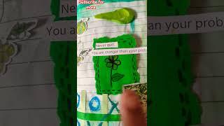 Green  Asthetic Journal . Next colour is ( comment) . Please support for 100 subscribers #Art.