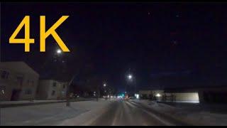 Night Driving Time Lapse Winnipeg Manitoba Canada 4K 24fps HD Video