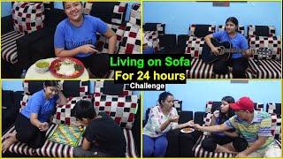 Living On Sofa For 24 Hours Challenge