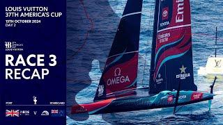 Louis Vuitton 37th America's Cup Race 3 Recap | INEOS Britannia vs Emirates Team New Zealand