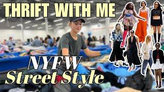 Thrift With Me + Try on Haul | NYFW Street Style | Goodwill Outlet - Pay by the Pound! | Fall Trends