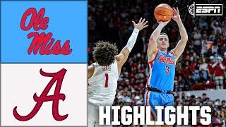 Ole Miss Rebels vs. Alabama Crimson Tide | Full Game Highlights | ESPN College Basketball