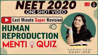 Human Reproduction Cass 12 Question and Answer | NEET 2020 Preparation | NEET Biology MCQ