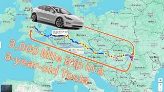 3,000 mile Tesla road trip across Europe in a Tesla