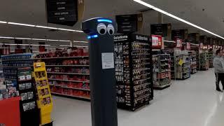 Marty the roving robot reports spills in the Fall River Stop & Shop.