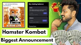 Hamster Kombat Biggest Update  Staking Token Claim & Withdrawal  Hamster Kombat Season 2 Start?