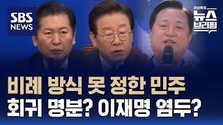 병립형 회귀 vs 준연동형 유지…민주당 비례선거제 결론 못 낸 이유 / SBS / 편상욱의 뉴스브리핑