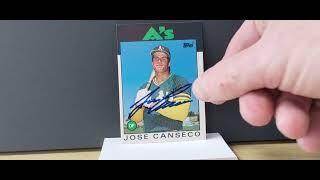 My Recent Signing Returns of Jose Canseco's 1986 Topps Traded Rookie Card