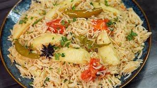 Khushbudar White Aloo Pulao Recipe | Veg Pulao Recipe | Instant Aloo Pulao