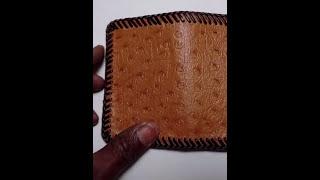 Ostrich Skin Trifold Wallet