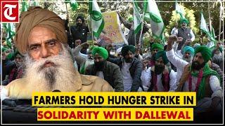 100 farmers hold hunger strike in Punjab in solidarity with Jagjit Dallewal