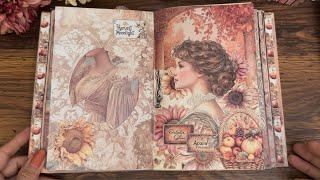 Autumn Reverie ASMR Art Journal | Clear Open Window Page Tutorial |  #thegingerbreadprints