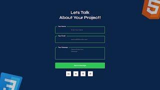 Create a Stylish Contact Section Using HTML and CSS - Step-by-Step Tutorial
