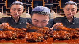 ASMR BEEF TROTTERS WITH SPICY GARLIC PASTE EATING