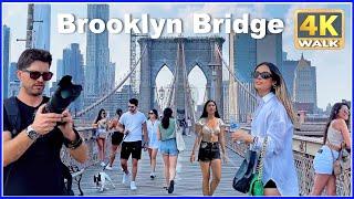 【4K】WALK Brooklyn Bridge NEW YORK USA vlog 4k video TRAVEL