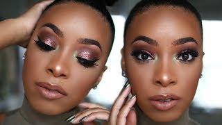 COPPER GLITTER SMOKEY EYE MAKEUP TUTORIAL | KYRA KNOX