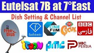 Eutelsat 7°east letest new channel update || 7°east  strong frequency dish size 6 fit fiber