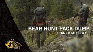 Pack Dump - Spring Bear Hunting with Jared Miller