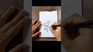 how to draw simple flower  composition#art #art and Craft with Sangita# viralshorts