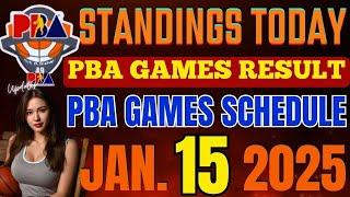 PBA STANDINGS TODAY | January 15, 2025 | pba games results | pba schedule JANUARY 15, 2025