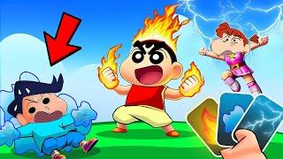 Shinchan Challenged His Friends In Element Card Battle  | Shinchan Playing Roblox | Funny Game 