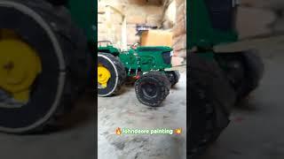 mini tractor johndeere painting video/homemade making tractor #shortvideo #trendingshorts #viral