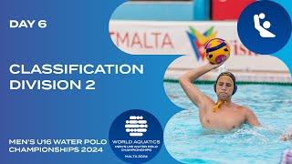 Classification | Division 2 | Day 6 | World Aquatics Men’s U16 Water Polo Championships 2024